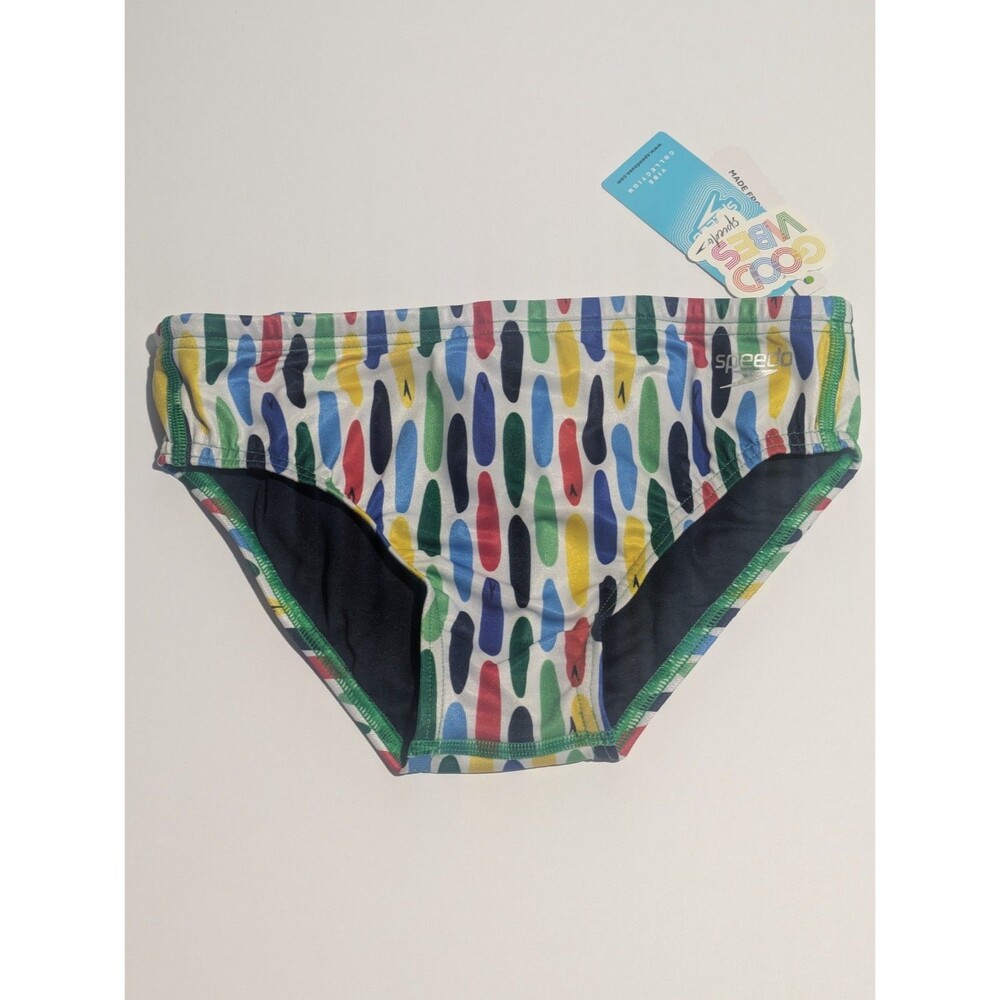 Speedo Eco Endurance Wave Crusher Swim Brief Bright White Mens 30‎